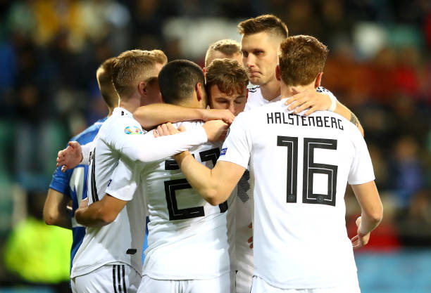 10 người của Đức vẫn đủ sức 'nghiền nát' Estonia. Ảnh: Getty Images Kết quả Estonia vs Đức, Estonia vs Đức, kết quả vòng loại euro, kết quả vòng loại euro 2020