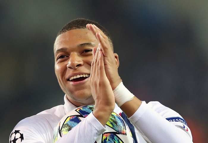 Mbappe lập hat-trick vào lưới Club Brugge. Ảnh: UEFA Champions League Club Brugge 0-5 PSG, kết quả Club Brugge vs PSG, kết quả C1, kết quả cúp c1, mbappe, messi