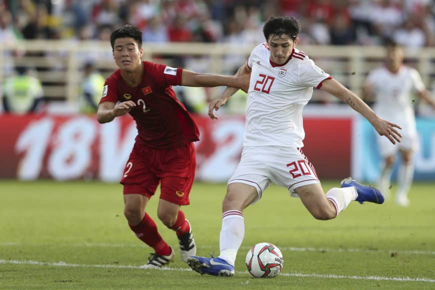 Azmoun từng ghi 2 bàn vào lưới ĐT Việt Nam. Ảnh: AP Iran, vòng loại world cup 2022, vòng loại world cup, vl world cup 2022, vl world cup