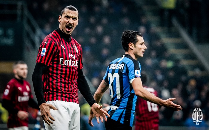 Ibrahimovic đóng góp 1 bàn thắng và 1 kiến tạo. Ảnh: Twitter Kết quả Inter vs Milan, Kết quả bóng đá ý, inter đấu với milan, Inter Milan vs AC Milan