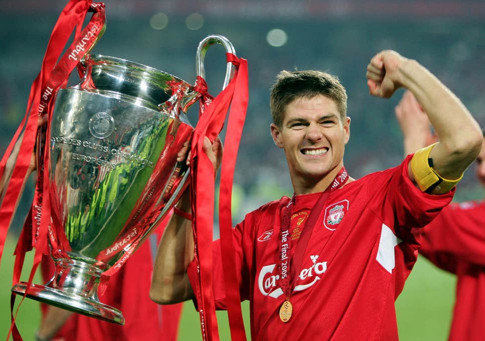 Gerrard cùng Liverpool vô địch Champions League năm 2005. Ảnh: Getty UEFA, Champions League, Cúp C1, Ronaldo, Messi, Real Madrid, Barca, Liverpool