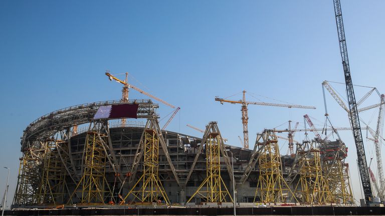 Qatar đang gấp rút hoàn thành các SVĐ phục vụ World Cup 2022. Ảnh: Sky Sports World Cup, World Cup 2022, vòng loại World Cup 2022, VL World Cup 2022, Covid-19