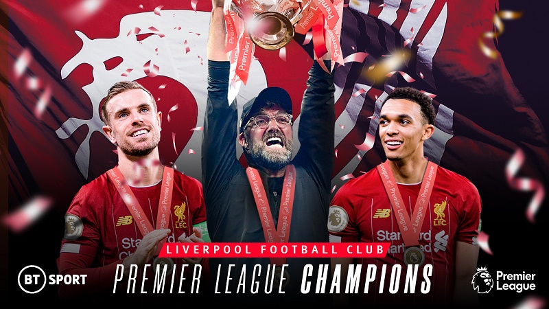 Liverpool là nhà vô địch Ngoại hạng Anh 2019/20. Ảnh: BT Sports Ngoại hạng Anh, Premier League, đội hình đắt giá nhất Ngoại hạng Anh, Liverpool, Man City, MU