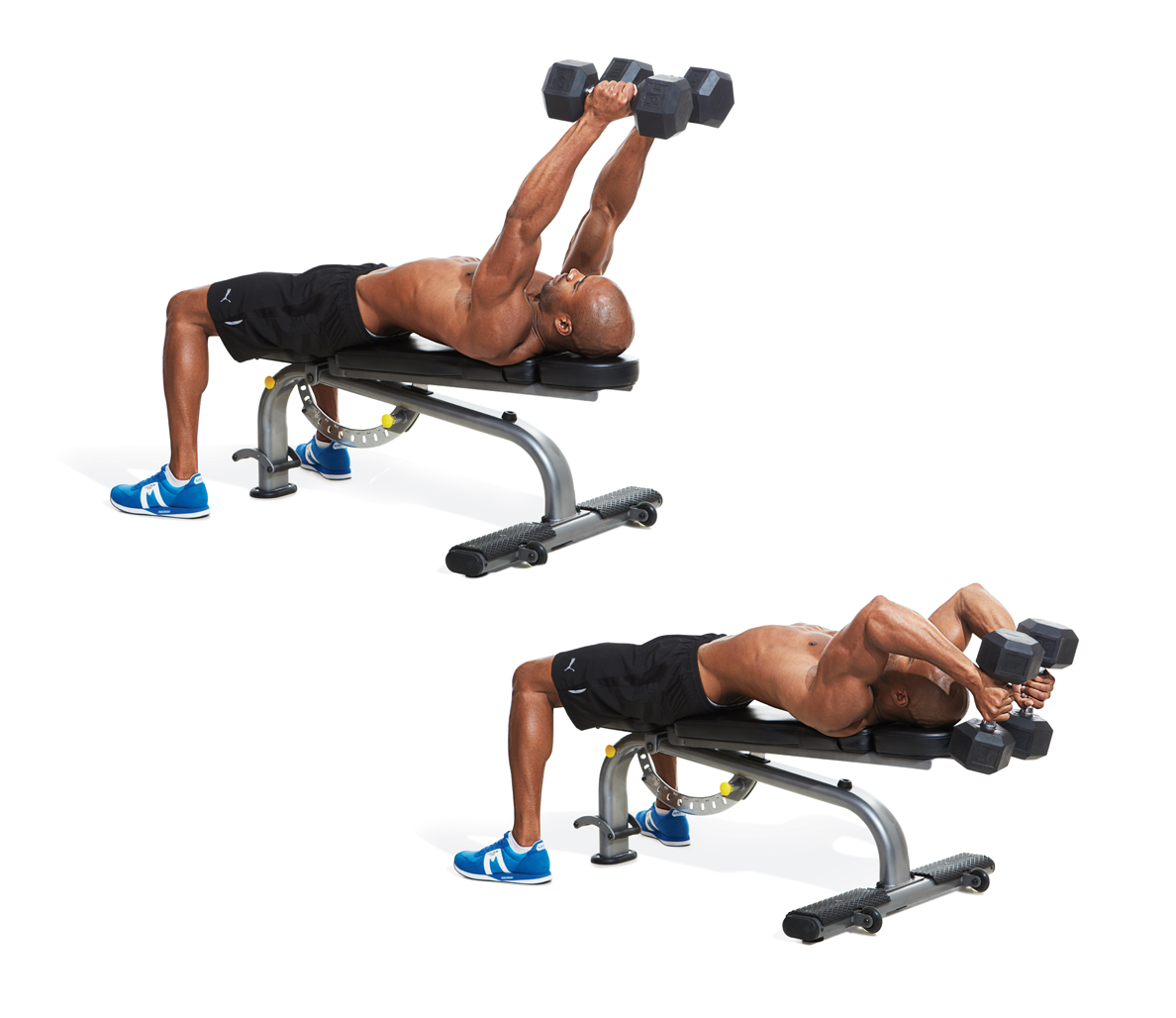 Lying Triceps Extension (nằm trên ghế băng gập tay vuông góc)