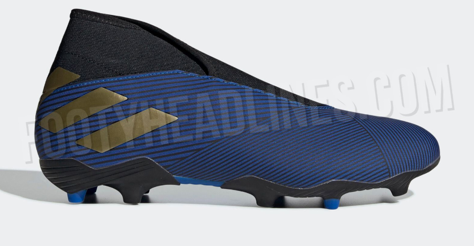 Phiên bản Adidas Nemeziz 19+ mới nhất mang sắc xanh vàng sang trọng (ảnh: footyheadlines.com)