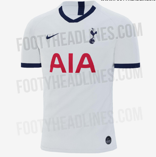 Phối màu tổng thể mẫu áo sân nhà mới nhất của Tottenham (ảnh: footyheadline.com)