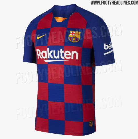 Áo đấu sân nhà Barcelona mùa giải 2019/20 (ảnh: footyheadlines.com)