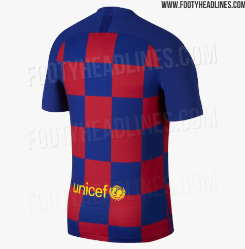 Áo đấu sân nhà Barcelona mùa giải 2019/20 (ảnh: footyheadlines.com)
