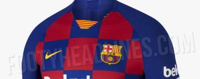 Lá cờ của xứ Catalan thể là điểm nhấn của mẫu áo này (ảnh: Footyheadlines.com)