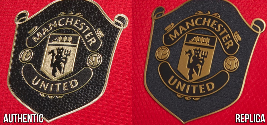 Logo thật được thêu tinh xảo hơn rất nhiều (ảnh: Footyheadlines.com)