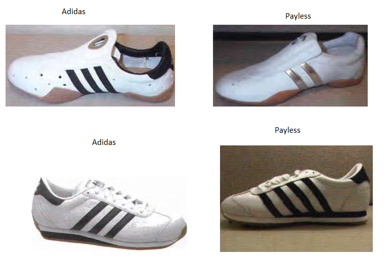 Adidas từng thất bại trong tranh chấp logo 2 sọc.