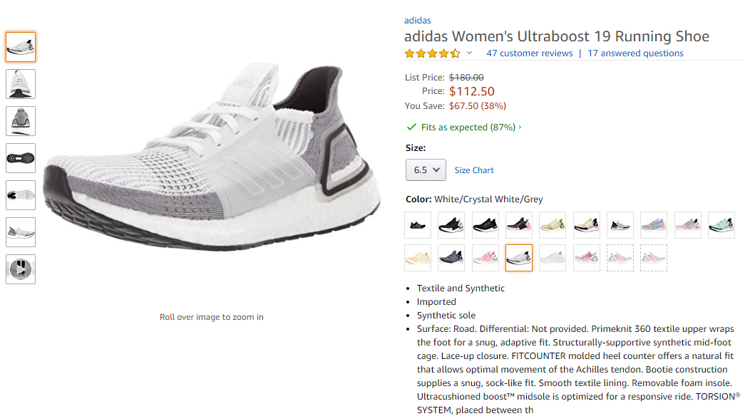 Các phiên bản Ultra Boost của nữ được giảm với mức giá nhiều hơn có thể lên tới 38%.