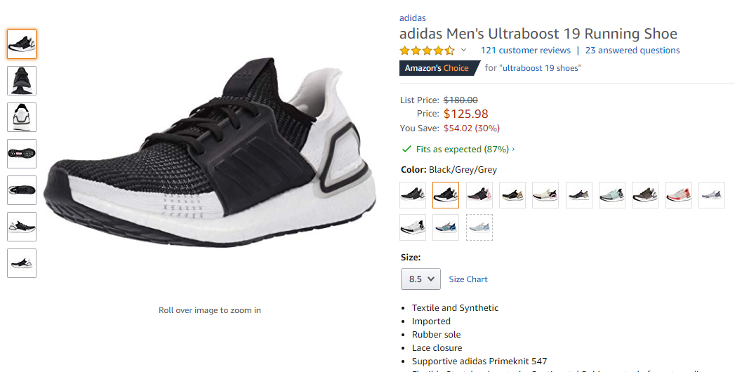 Các phiên bản Ultra Boost 19 của Nam phổ biến mức giảm 30%.