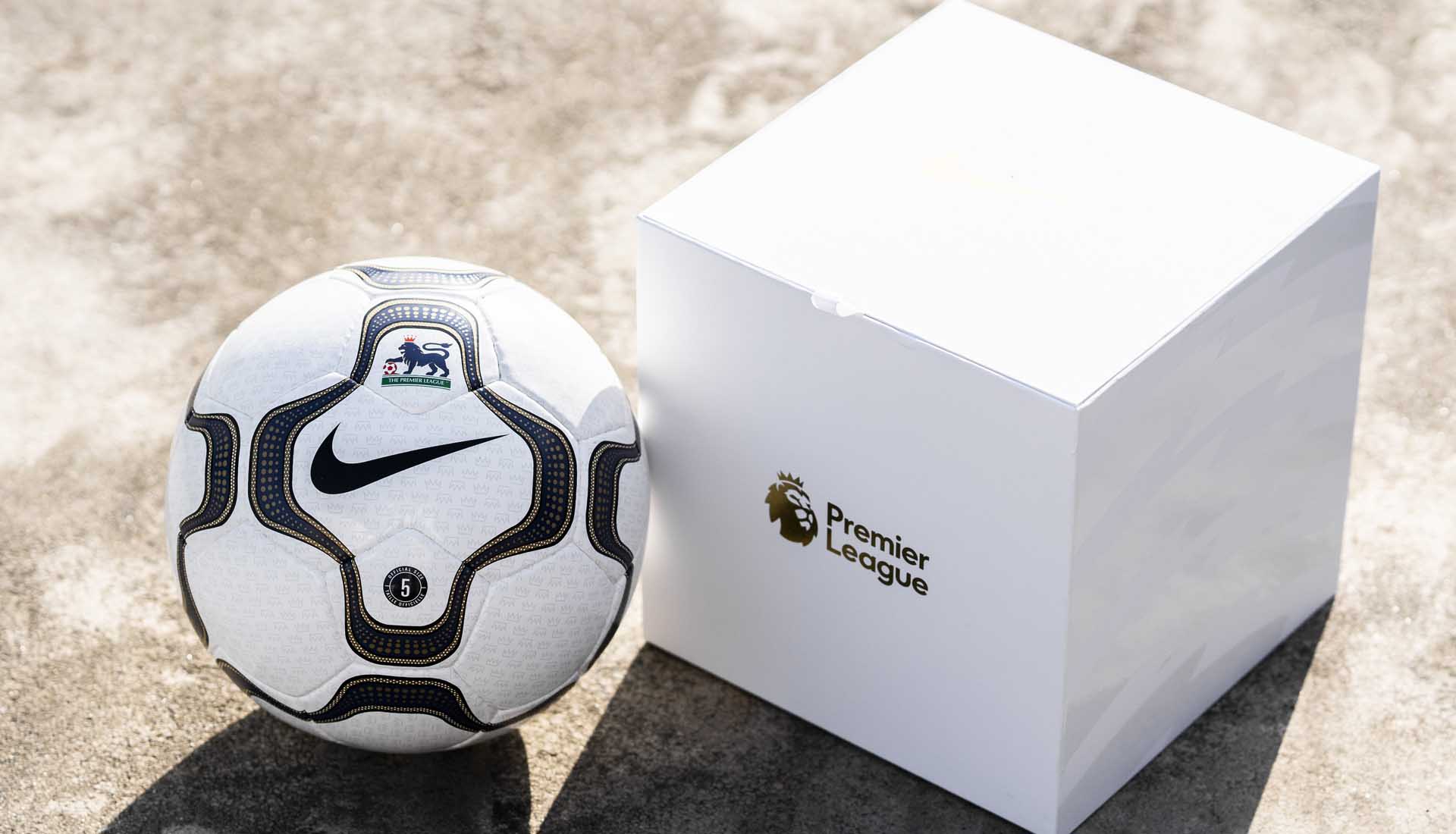 Bóng Nike Geo Merlin kỷ niệm 20 năm hợp tác giữa Nike và Premier League.