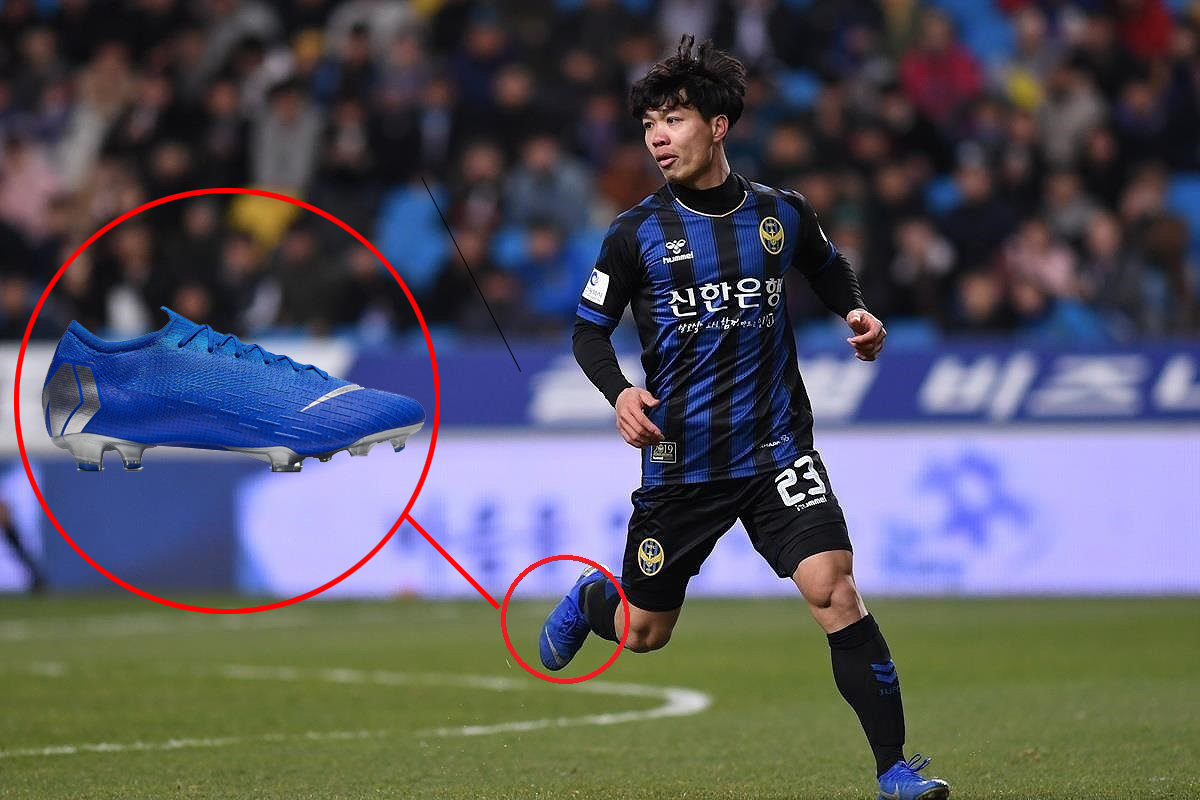 Nike Mercurial Vapor 12 cũ của Công Phượng khi anh còn thi đấu tại Incheon United.