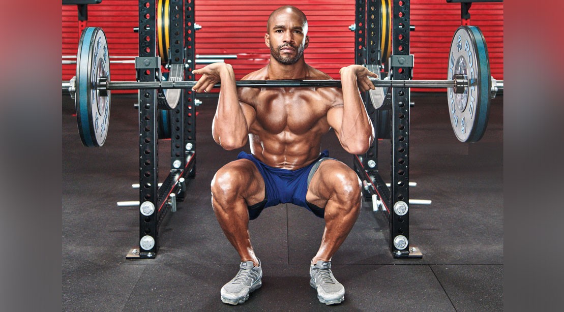 Bài tập Front Squat tác động nhiều tới cơ đùi trước.