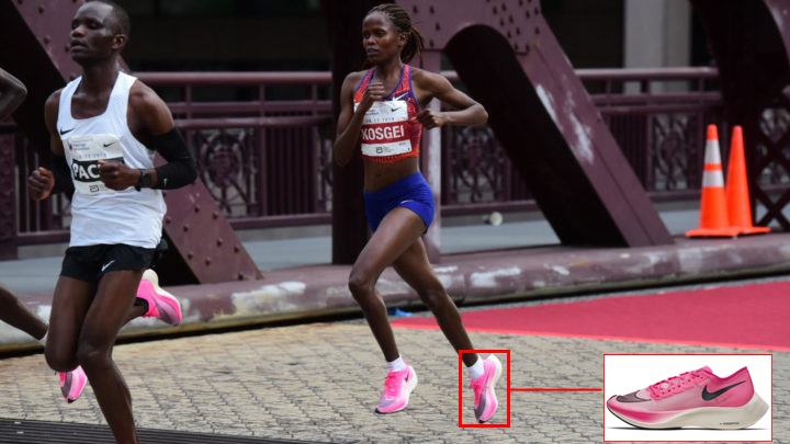 Brigid Kosgei phá KLTG ở nội dung Marathon của nữ tồn tại suốt 16 năm bằng đôi siêu giày của Nike.