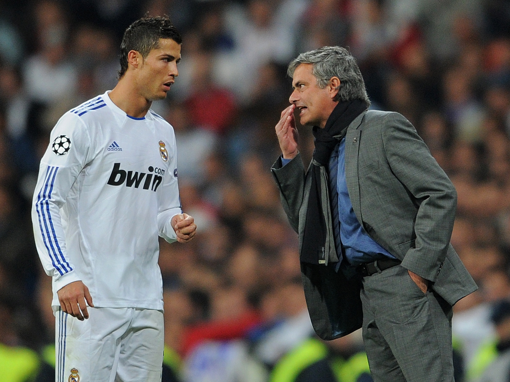 Mourinho và Ronaldo khi còn ở Real Madrid Mourinho