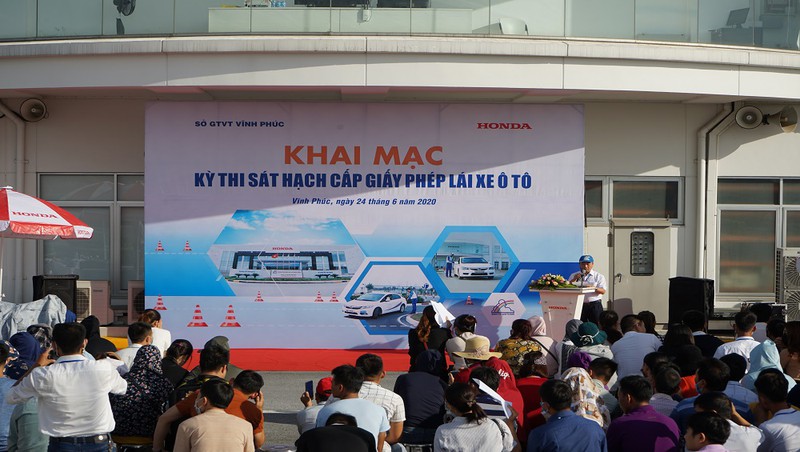 Kỳ thi sát hạch cấp GPLX ô tô do Honda Việt Nam tổ chức được diễn ra vào ngày 24/6 vừa qua Honda Viet Nam to chuc thi sat hach va cap giay phep lai xe