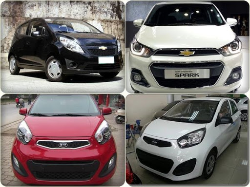 Kia Morning và Chevrolet Spark đều có ngoại thất nhỏ gọn và khá bắt mắt Ngoại thất xe Kia Morning và Chevrolet Spark