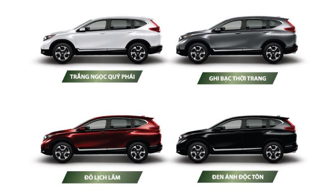 giá xe honda CR-V 2020 với 5 lựa chọn màu sắc