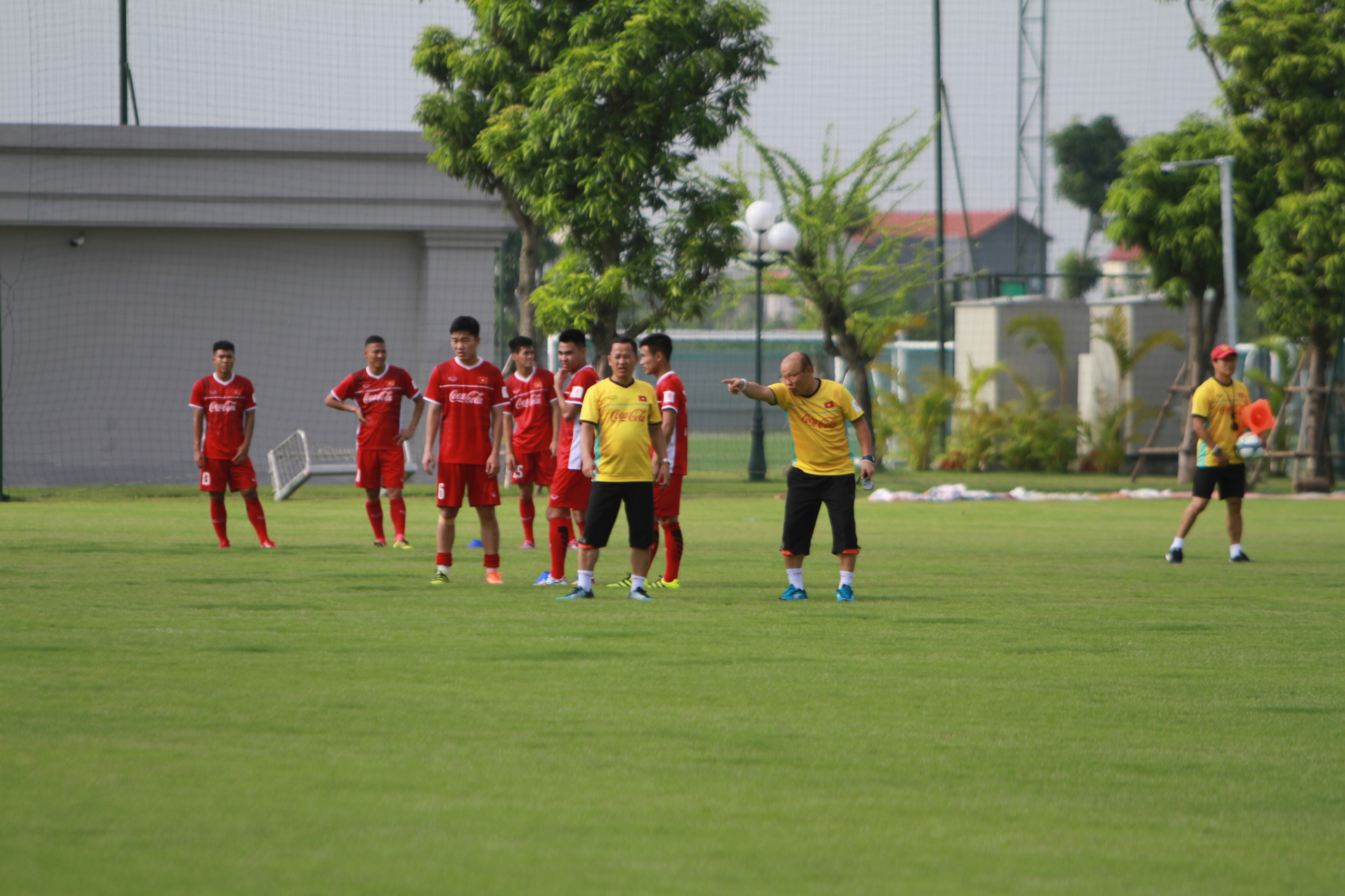 Thầy trò Park Hang Seo đang tập luyện rất tích cực tại trung tâm PVF u23-viet-nam-asiad-2018