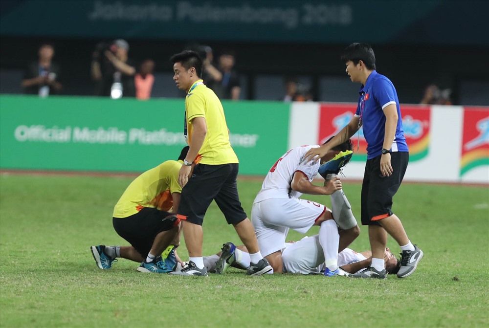 Duy Mạnh chuột rút nhưng đã hồi phục hoàn toàn asiad 2018