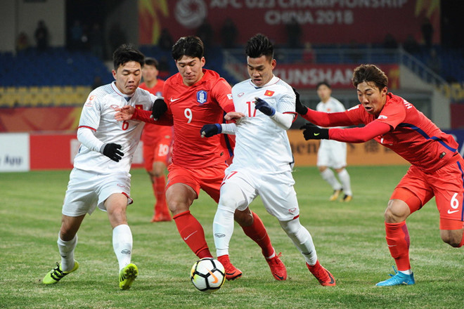 Đội Olympic Việt Nam (thành phần chủ yếu là U23) từng thua đậm Hàn Quốc ở Asiad