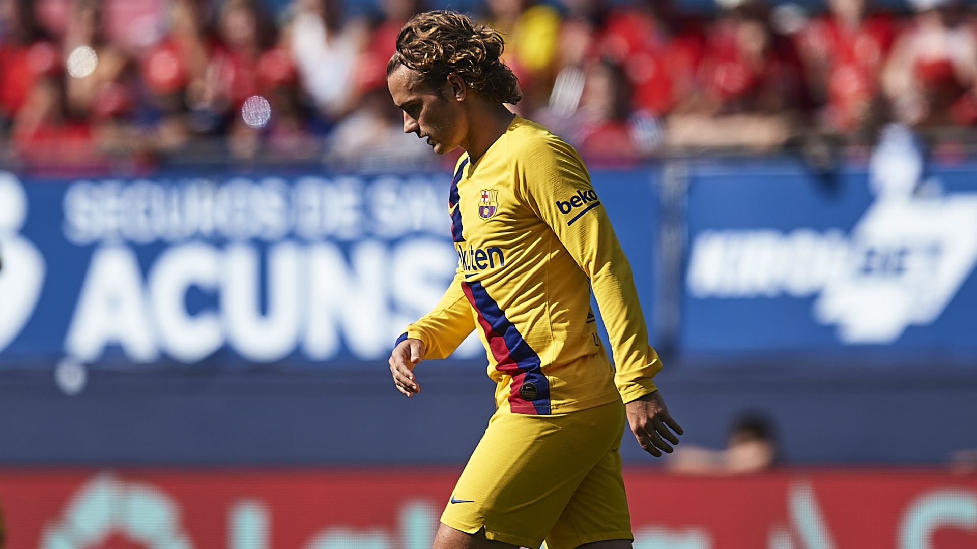 Griezmann mờ nhạt trong màu áo Barca. ẢNh: Fox Sports Barca, Barcelona, tin Barca, tin Barcelona, tin La Liga, La Liga, Messi, Leo Messi, Lionel Messi, Barca vs Osasuna, kết quả Barca vs Osasuna, kết quả Barca, Osasuna vs Barca, Ansu Fati, Fati