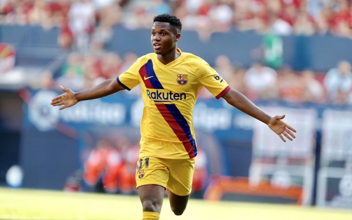 'Tiểu Messi' ghi bàn cho Barca. Ảnh: FC Barca Barca, Barcelona, tin Barca, tin Barcelona, tin La Liga, La Liga, Messi, Leo Messi, Lionel Messi, Barca vs Osasuna, kết quả Barca vs Osasuna, kết quả Barca, Osasuna vs Barca, Ansu Fati, Fati