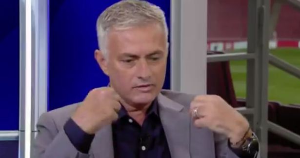 Mourinho chấn chỉnh lại tác phong rồi nhận xét trận đấu Arsenal vs Tottenham. Ảnh: Sky Sports Arsenal, tin Arsenal, Mourinho, Ngoại hạng Anh, Tottenham, tin Tottenham, kết quả Arsenal Tottenham, kết quả Tottenham Arsenal, kết quả Arsenal vs Tottenham, Tottenham vs Arsenal, Arsenal gặp Tottenham, Tottenham gặp Arsenal, Jose Mourinho