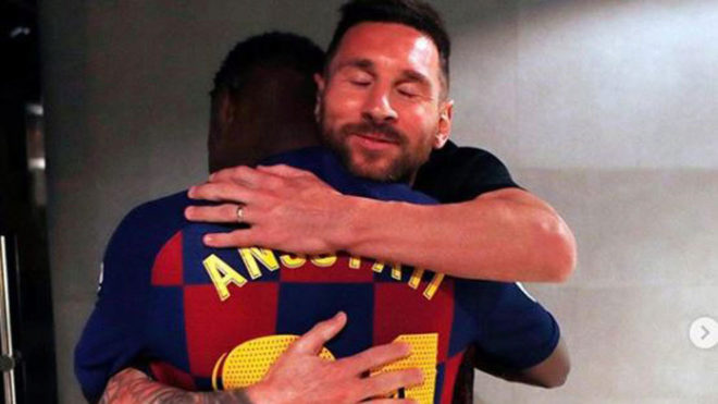 Fati sẽ kế thừa Messi tại Barca? Ảnh: Marca Barca, Barcelona, tin Barca, tin Barcelona, tin La Liga, La Liga, Messi, Lionel Messi, Leo Messi, Fati, Ansu Fati