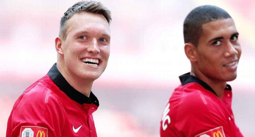 Cặp trung vệ một thời của MU. Ảnh: Man Utd mu west ham, mu vs west ham, MU, Man Utd, Manchester United, mu vs, bong da mu, tin MU, tin Man Utd, tin tức MU, tin Ngoại hạng Anh, Ngoại hạng Anh, jones, phil jones, ed woodward, woodward, solskjaer
