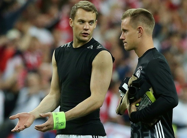 Hai thủ môn của ĐT Đức. Ảnh: Getty neuer, manuel neuer, ter stegen, bayern, bayern munich, Barca, Barcelona, tin Barca, tin Barcelona, tin La Liga, La Liga, ĐTQG Đức, đội tuyển Đức,