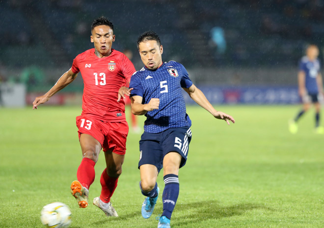 Myanmar để thua trước Nhật Bản. Ảnh: Asahi vòng loại world Cup 2022, myanmar, myanmar vs kyrgyzstan, Miodrag Radulovic
