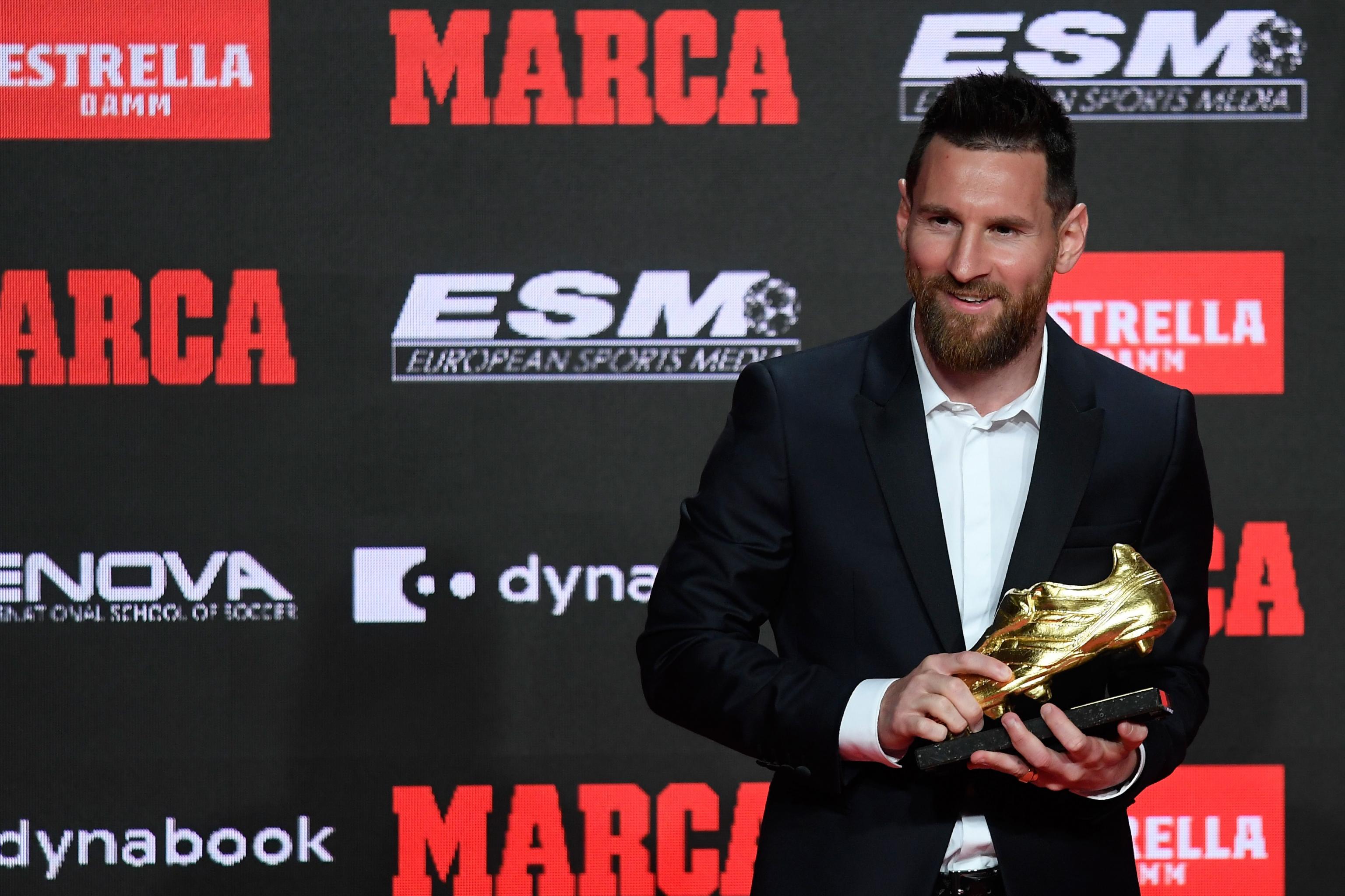 Messi và Chiếc giày vàng thứ 6. Ảnh: Marca messi, lionel messi, giày vàng, la liga, c1, champions league, messi giành chiếc giày vàng