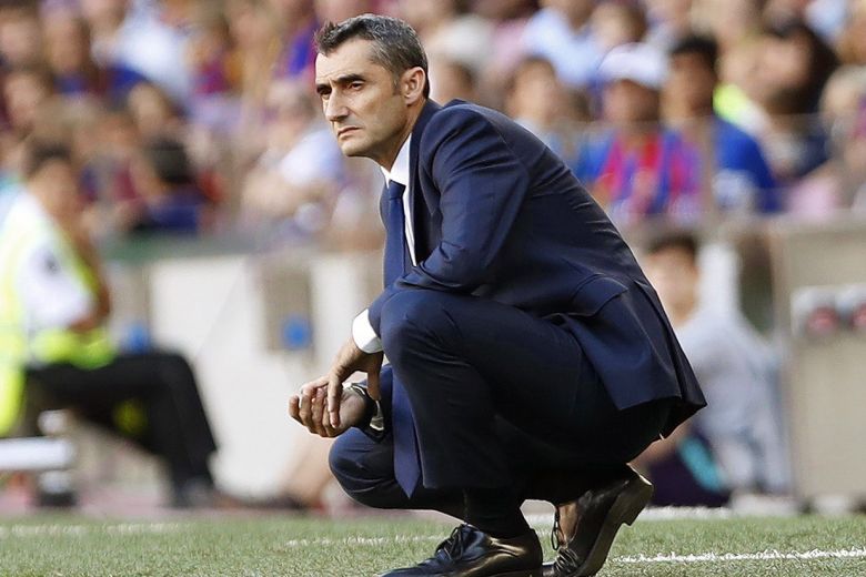 Valverde đang chịu sức ép nơi đất khách quê người Barcelona. Ảnh: Marca Eibar vs Barca, Eibar, Barca, barcelona, valverde, la liga
