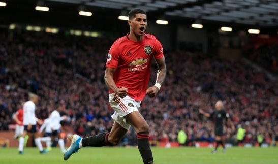 Rashford mở tỷ số cho MU. Ảnh: Getty origi, lindelof, lindelof phạm lỗi origi, MU vs Liverpool, MU, Liverpool, man utd, manchester united, ngoại hạng anh