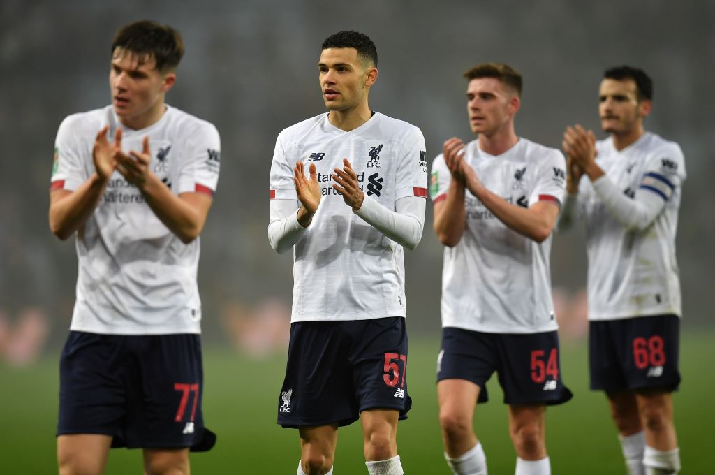 Các cầu thủ trẻ Liverpool thể hiện tích cực dù thua đậm. Ảnh: Getty Aston Villa vs Liverpool, aston villa đấu với liverpool, kết quả Aston Villa vs Liverpool, Cup liên đoàn Anh, john terry, Chelsea, Liverpool, Aston Villa