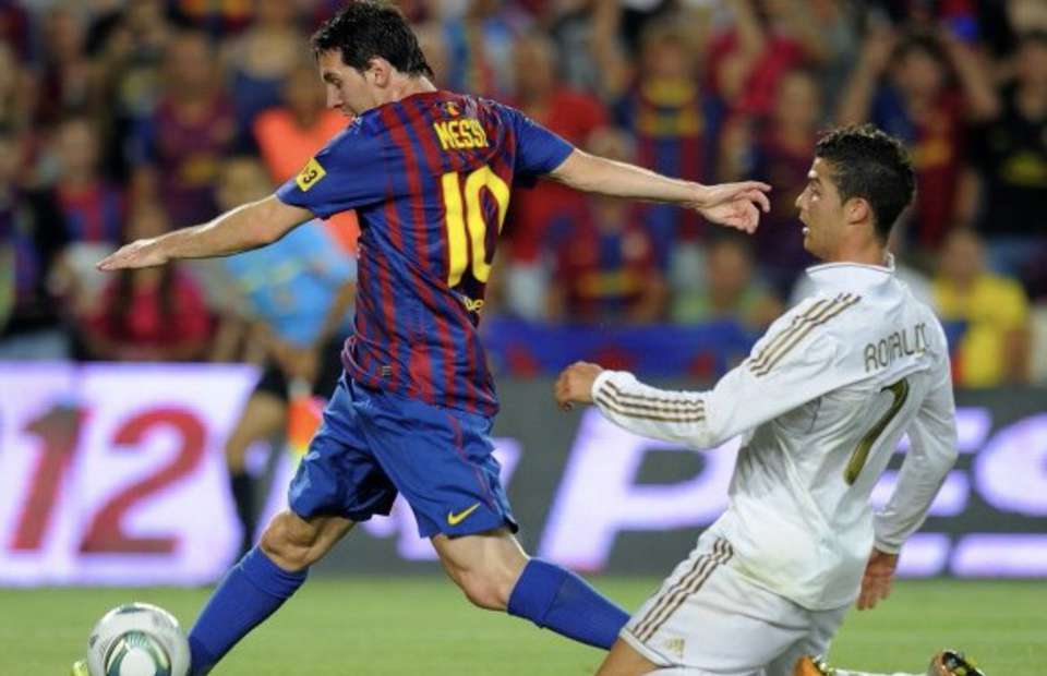 Fan Messi và Barca rất thích khoảnh khắc này. Ảnh: Getty Real Madrid, Barcelona, Cristiano Ronaldo, Lionel Messi