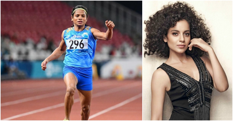Dutee Chand chọn Kangana Ranaut (phải) là diễn viên vào vai cô trong phim. Ảnh: Internet Olympic, Thể thao, Dutee Chand, Ấn Độ