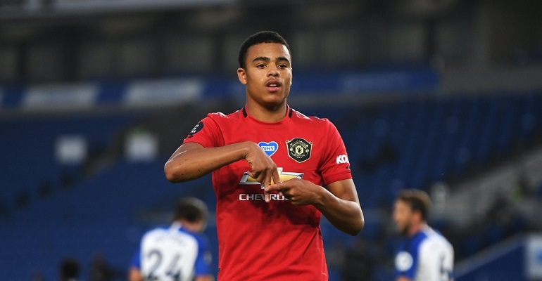 Màn ăn mừng của Greenwood. Ảnh: Getty Mason Greenwood, Manchester United, Brighton, Ngoại hạng Anh