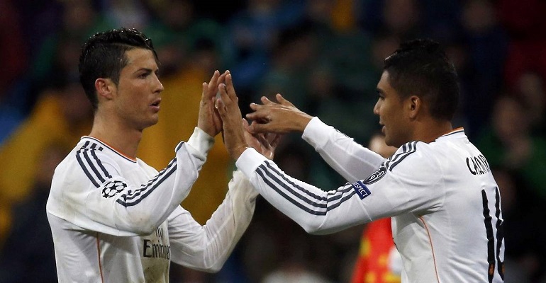 Ronaldo và Casemiro khi còn là đồng đội tại Real. Ảnh: Getty Chuyển nhượng Juve, Real Madrid, Real Madrid, Cristiano Ronaldo, Casemiro