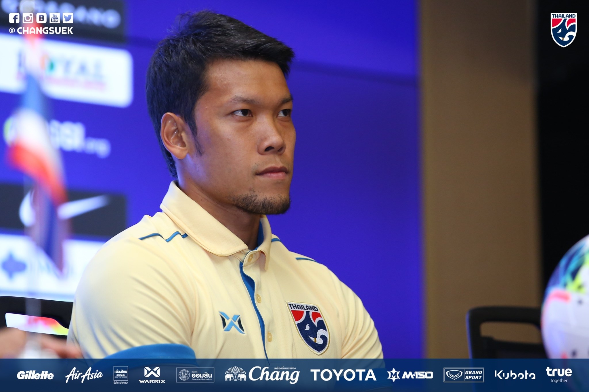 Thủ môn Kawin trong buổi họp báo vừa diễn ra Indonesia - Thái Lan, vòng loại world cup 2022, HLV akira Nishino