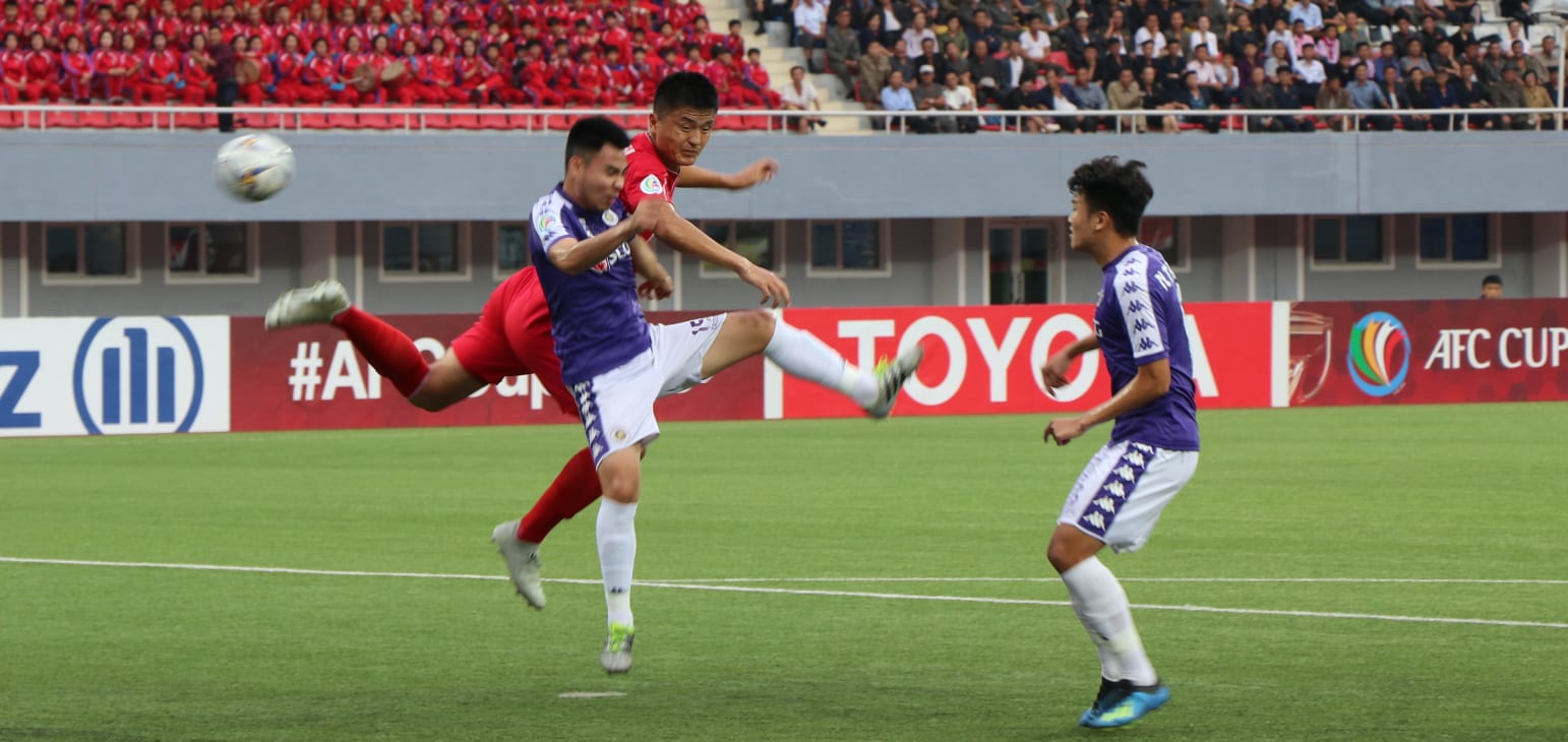 Hà Nội FC không thể đánh bại CLB 4.25 trên sân khách (Ảnh: AFC) 4.25 0-0 Hà Nội FC, CĐV Châu Á, Chung kết liên khu vực AFC Cup, Hà Nội FC, 4.25, AFC Cup 2019