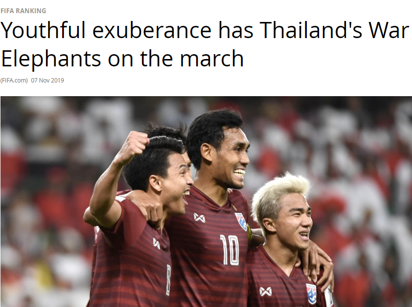 FIFA đánh giá cao sự tiến bộ của ĐT Thái Lan Vòng loại World Cup 2022, việt nam vs Thái lan, Akira nishino, Ekanit Panya, Supachok, BXH FIFA
