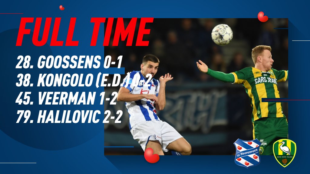 Heerenveen may mắn thoát thua ngay trên sân nhà Heerenveen 1-1 ADO Den Haag