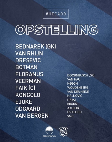 HLV Johnny Jansen tiếp tục giữ nguyên đội hình ra sân Heerenveen 1-1 ADO Den Haag