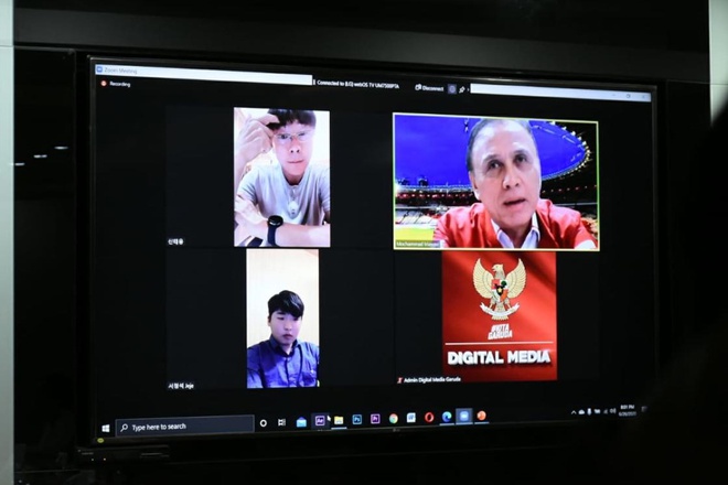 LĐBĐ Indonesia họp trực tuyến với HLV Shin Tae Yong PSSI hop truc tuyen voi Shin Tae Yong