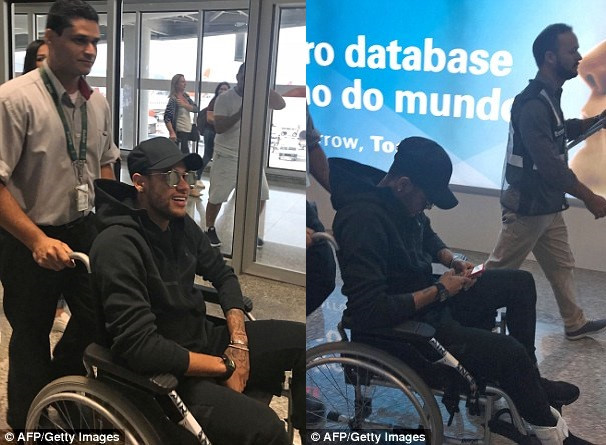 Neymar đi xe lăn ra sân bay Neymar, Kane, PSG, PSG vs Real Madrid